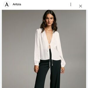 Aritzia Babaton Lovett blouse - Tuscan Olive Sz M